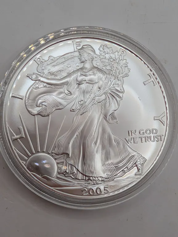 2005 American Silver Eagle $1 Brilliant Uncirculated (1 oz Fine Silver, Protective Capsule)