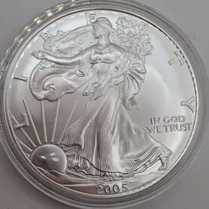 2005 American Silver Eagle $1 Brilliant Uncirculated (1 oz Fine Silver, Protective Capsule)