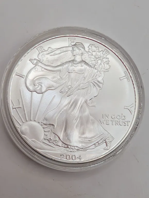 2004 American Silver Eagle $1 Brilliant Uncirculated (1 oz Fine Silver, Protective Capsule)