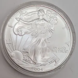2004 American Silver Eagle $1 Brilliant Uncirculated (1 oz Fine Silver, Protective Capsule)