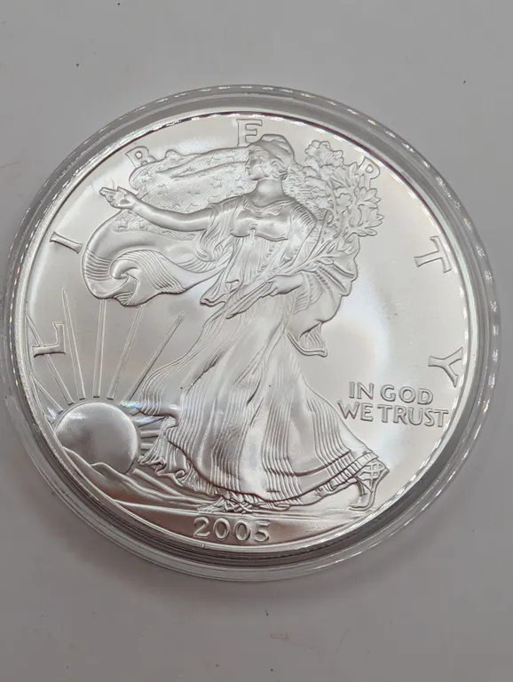 2005 American Silver Eagle $1 Brilliant Uncirculated (1 oz Fine Silver, Protective Capsule)
