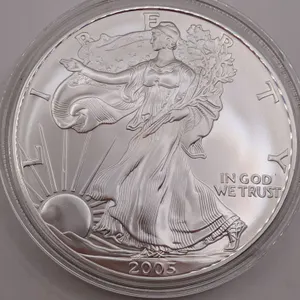 2005 American Silver Eagle $1 Brilliant Uncirculated (1 oz Fine Silver, Protective Capsule)
