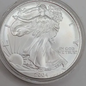 2004 American Silver Eagle $1 Brilliant Uncirculated (1 oz Fine Silver, Protective Capsule)