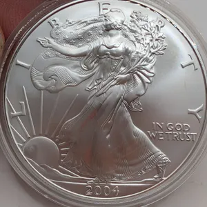 2004 American Silver Eagle $1 Brilliant Uncirculated (1 oz Fine Silver, Protective Capsule)