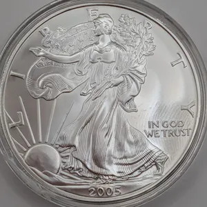 2005 American Silver Eagle $1 Brilliant Uncirculated (1 oz Fine Silver, Protective Capsule)
