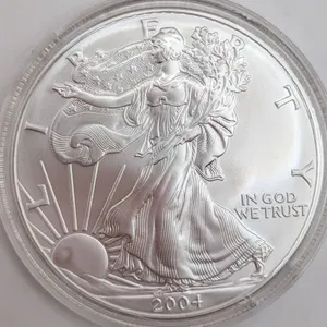 2004 American Silver Eagle $1 Brilliant Uncirculated (1 oz Fine Silver, Protective Capsule)