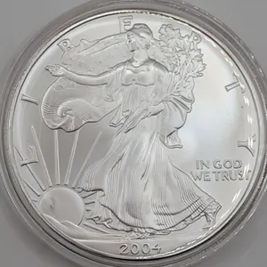 2004 American Silver Eagle $1 Brilliant Uncirculated (1 oz Fine Silver, Protective Capsule)