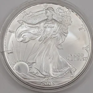 2005 American Silver Eagle $1 Brilliant Uncirculated (1 oz Fine Silver, Protective Capsule)