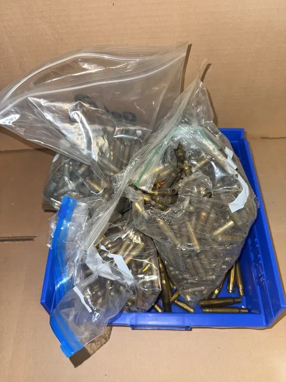 Box of brass casings