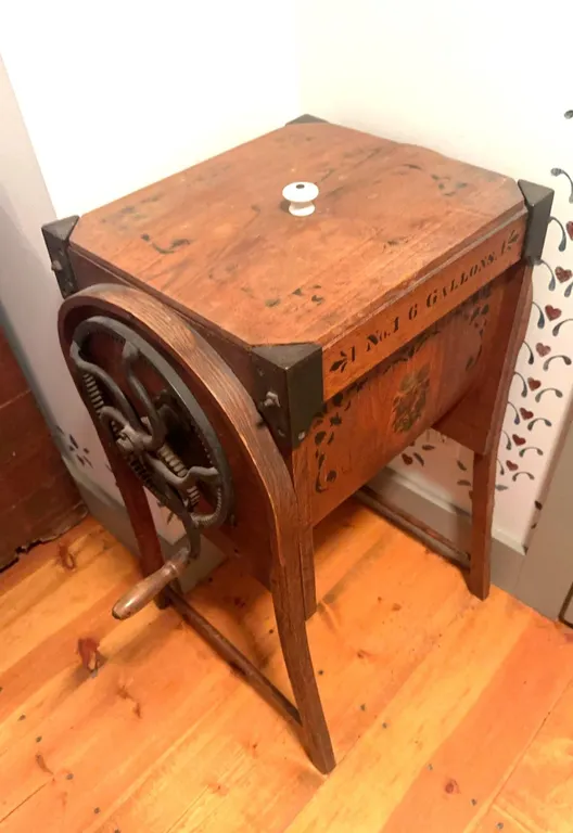 Antique butter churn, bent wood – late 1800s