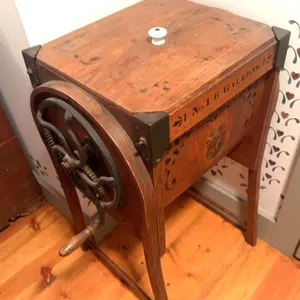 Antique  butter churn, bent wood  – late 1800s
