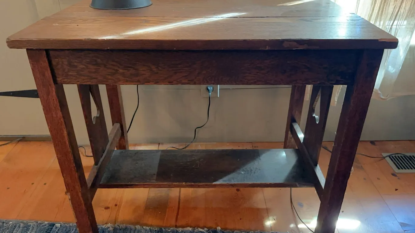 Primitive small library/side table