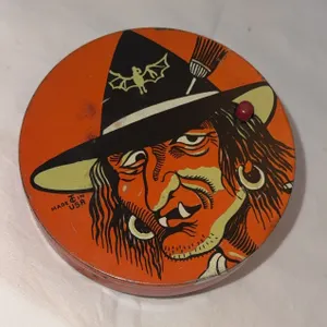 Vintage tin litho rare Halloween noise maker