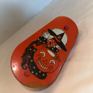 Rare vintage tin litho Halloween noise maker