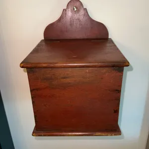 Primitive farmhouse hanging salt box