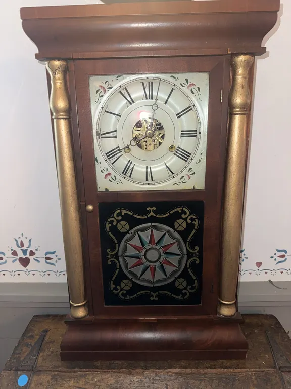 Antique unusual, Seth Thomas shelf or mantle clock
