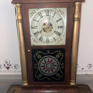 Antique unusual, Seth Thomas shelf or mantle clock