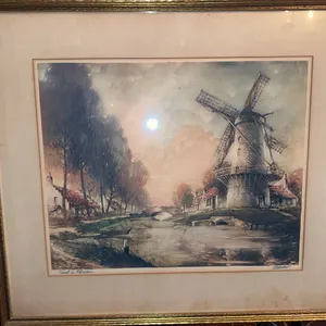1940s signed lithograph print – AL WETTEL