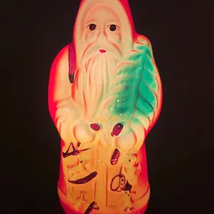 8.5 inches vtg Belsnickle glass Santa bulb-vtg Christmas