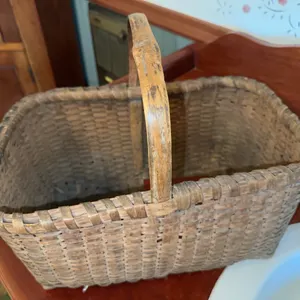 Antique wood  handled Basket