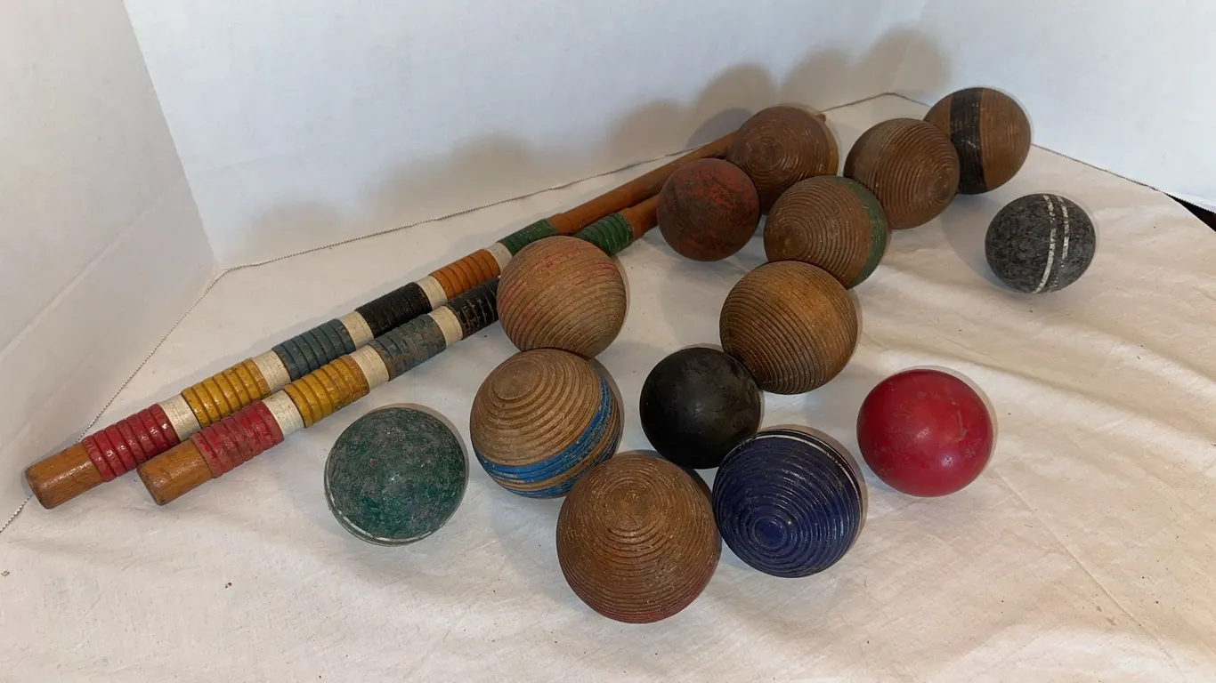 Vintage croquet balls