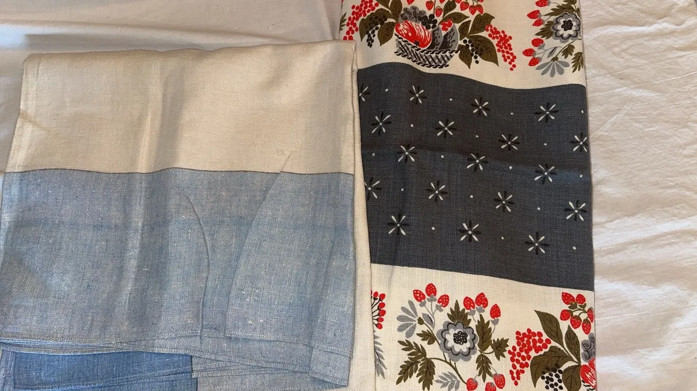 Vintage printed tablecloths