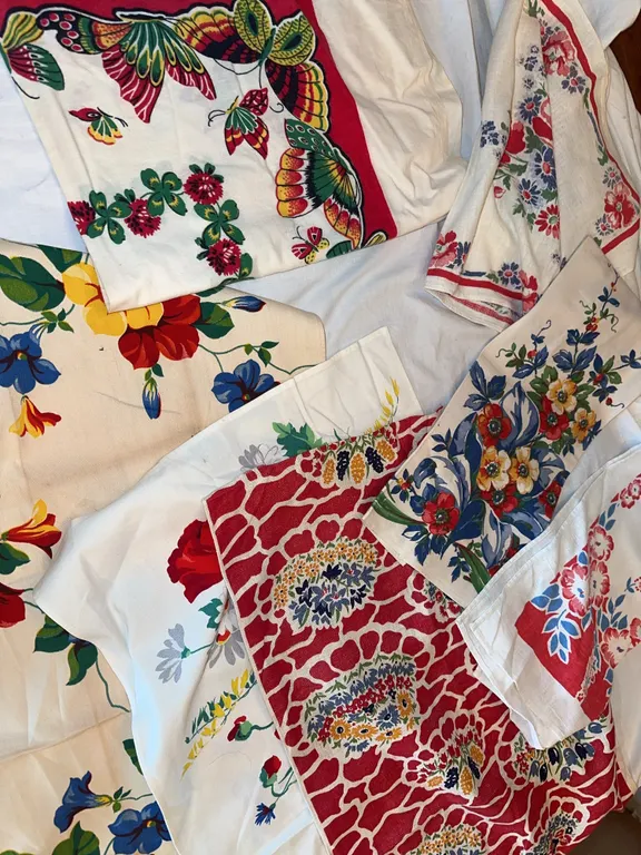 Vintage printed linens
