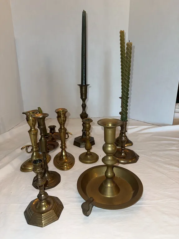 Brass candlesticks holders