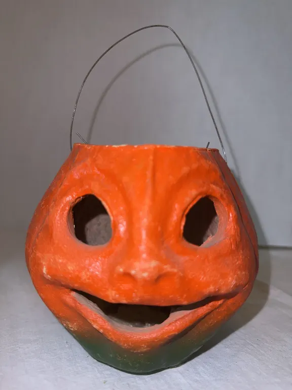Vintage paper mache Halloween pumpkin -RARE