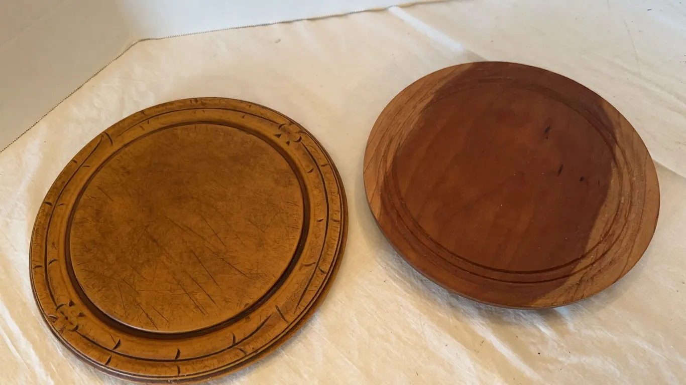 Vintage wood cheese/bread trays
