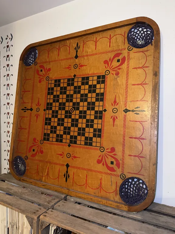 Vintage wood game board top