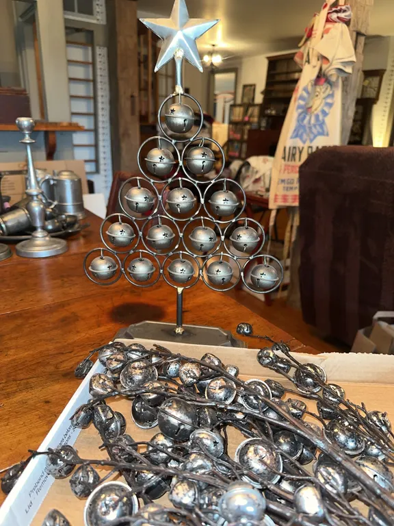 Branches with bells and bell Christmas tree.