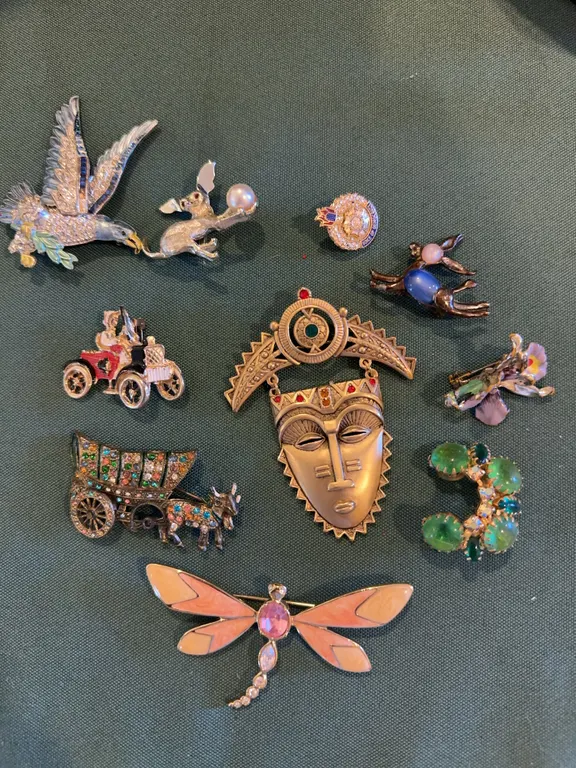 Vintage PINS and brooches- Kenneth J. Lane etc