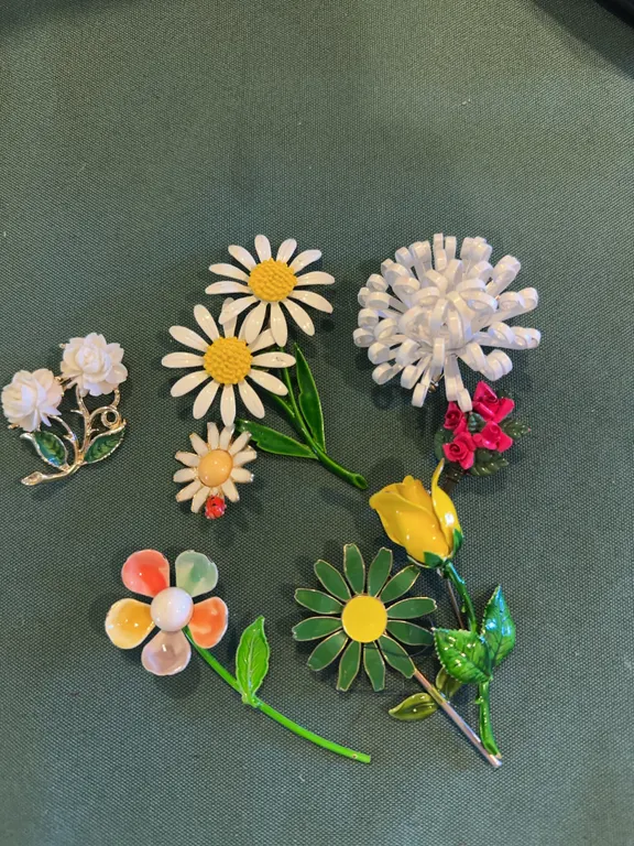 Vintage enamel pins and brooches