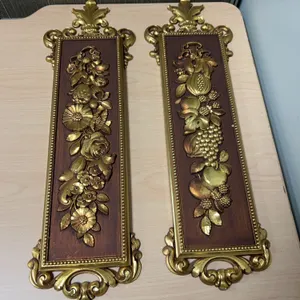 Pair Dart Ind. 1971 Wall Plaques With Floral and Fruit Motifs