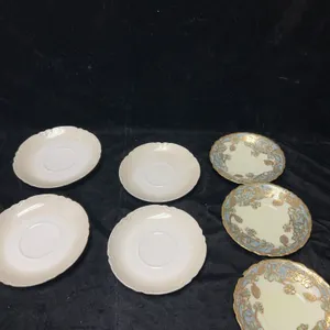 6 Haviland France Porcelain Saucers Two Patterns