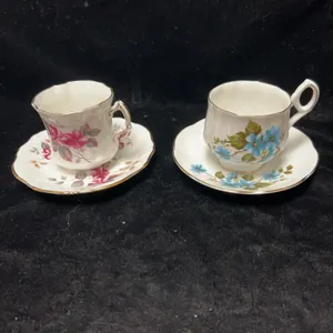 Hammersley and Royal Dover Bone China Teacup and Saucer Sets
