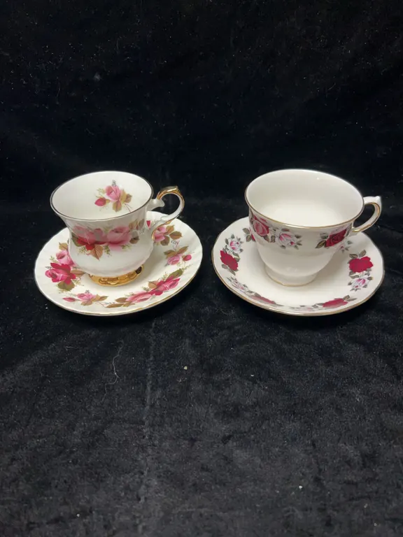 Royal Victoria and Royal Kent Bone China Cup & Saucer Sets