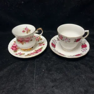 Royal Victoria and Royal Kent Bone China Cup & Saucer Sets
