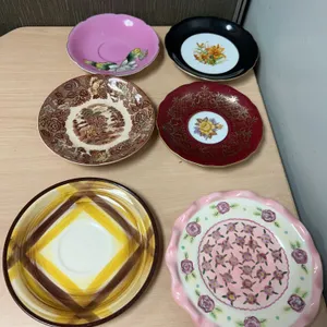 Decorative Saucers, Japan and USA Makers, 6 Pieces