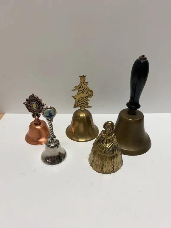 Five Assorted Decorative Metal Bells