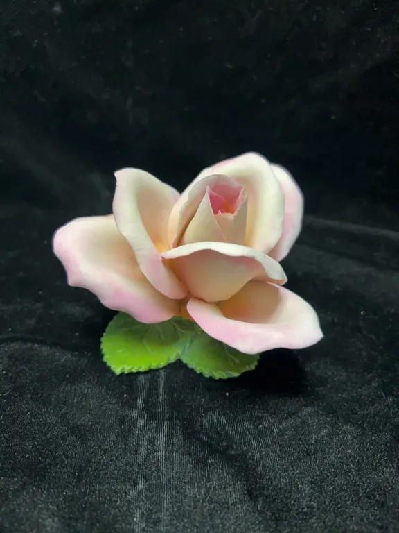 Napoleon Italy Porcelain Rose Flower Figurine