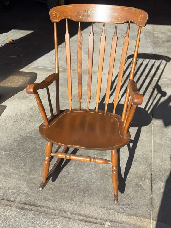 Stencil Back Rocking Chair