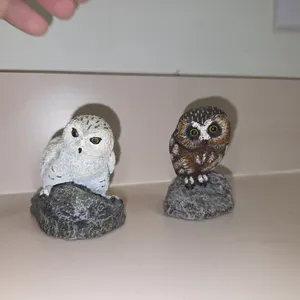 Charles Earnhardt Bronze Wildlife Collection Owl Figurines Assorted Lot of 2