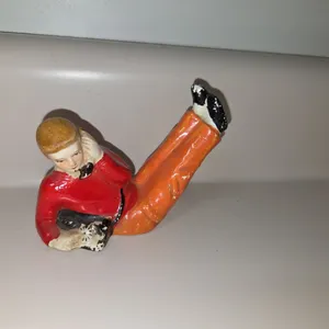 Midcentury Porcelain teenage boy on phone