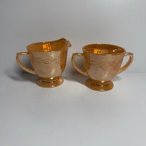 FireKing creamer and sugar