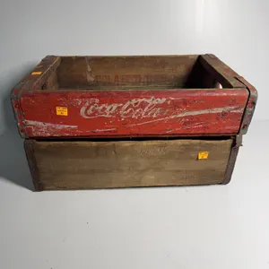 Wooden Coca-Cola and Canada Dry drink carriers