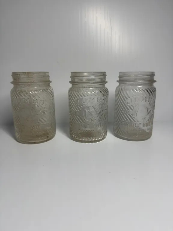 3 Jumbo Peanut Butter Jars