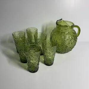 Green Seneca Driftwood pitcher and glass set
