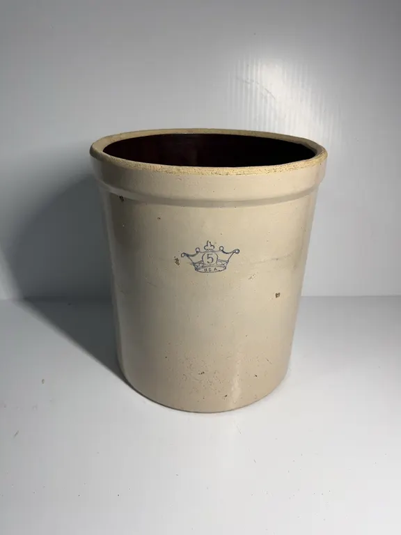 5 gallon Robinson Ransbottom King-Crown crock
